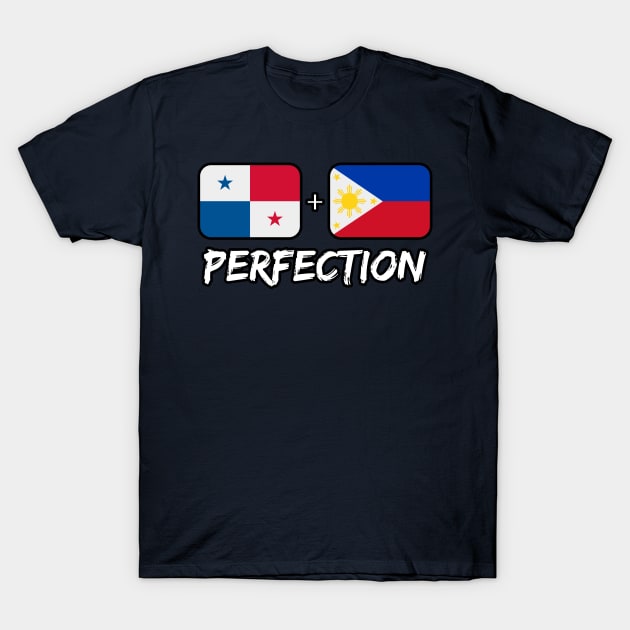 Panamanian Plus Filipino Mix DNA Flag Heritage T-Shirt by Just Rep It!!